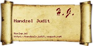 Handzel Judit névjegykártya